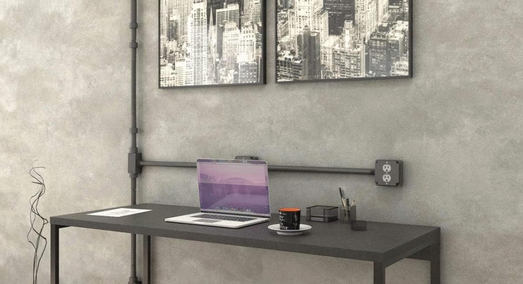 image A melhor mesa de escritório preta para um setup de home office moderno e funcional