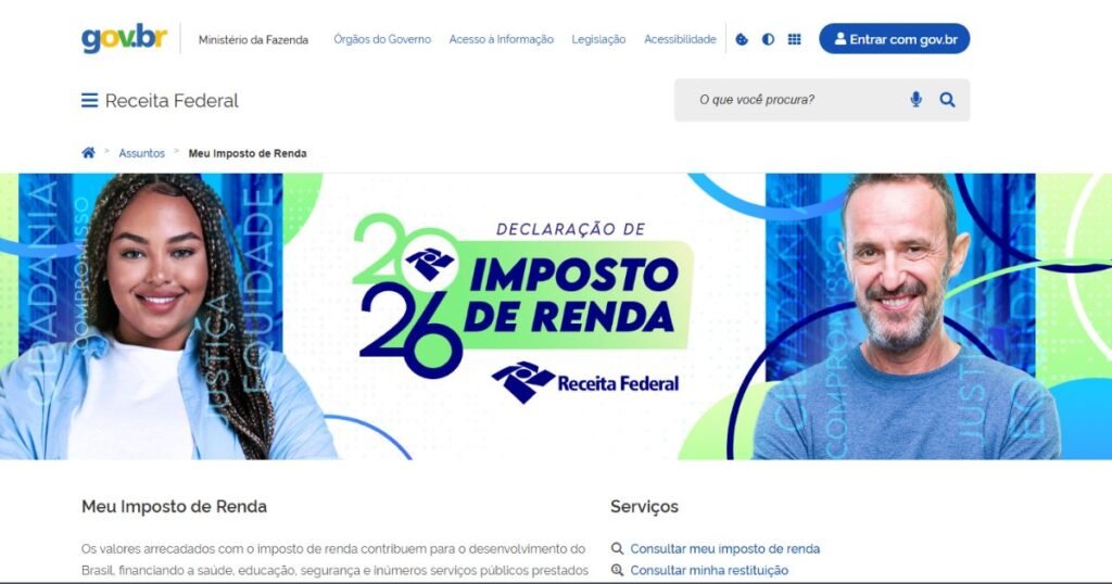 declaração pré-preenchida do IR 2026